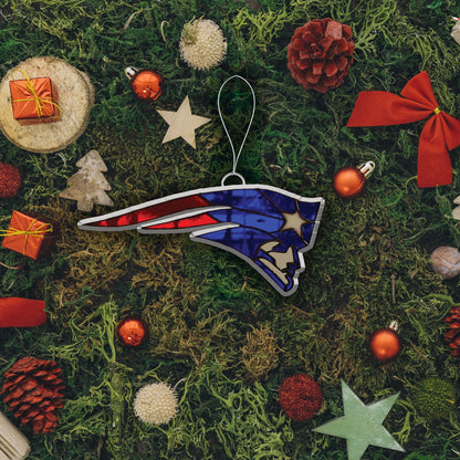 LIMITED EDITION - NEW CUSTOMIZED NFL27 NEP NEW ENGLAND PATRIOTS ACRYLIC ORNAMENT
