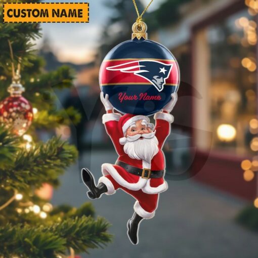 LIMITED EDITION - NEW CUSTOMIZED NFL27 NEP NEW ENGLAND PATRIOTS CHRISTMAS ACRYLIC ORNAMENT