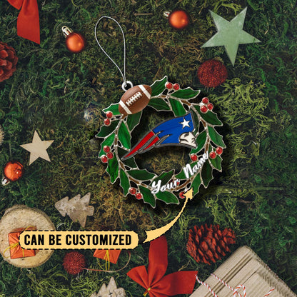 LIMITED EDITION - NEW CUSTOMIZED NFL27 NEP NEW ENGLAND PATRIOTS ACRYLIC ORNAMENT