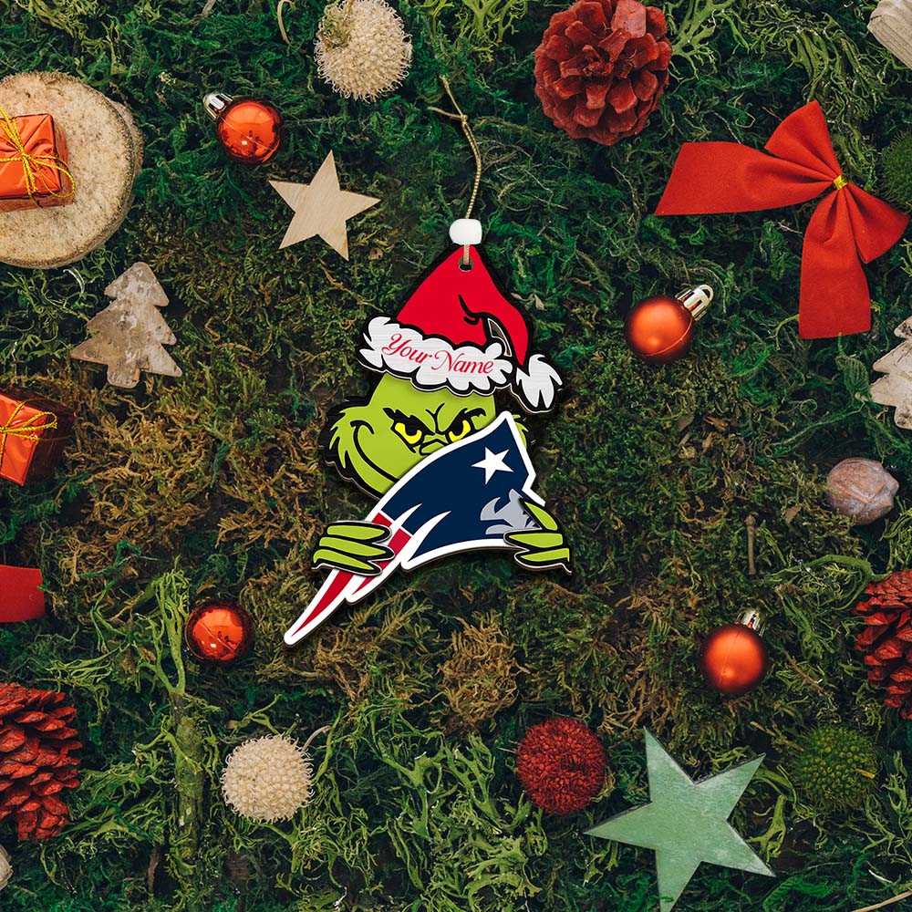 LIMITED EDITION - NEW CUSTOMIZED NFL27 NEP NEW ENGLAND PATRIOTS ACRYLIC ORNAMENT