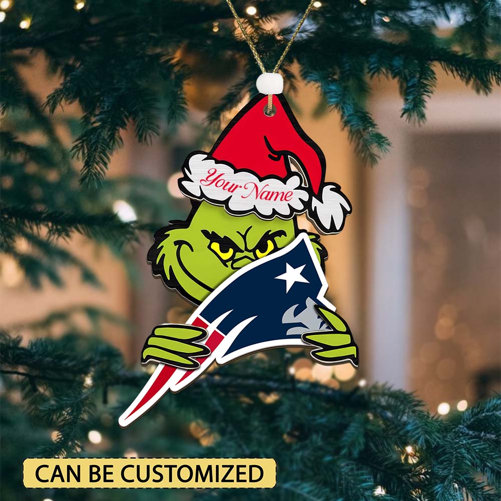 LIMITED EDITION - NEW CUSTOMIZED NFL27 NEP NEW ENGLAND PATRIOTS ACRYLIC ORNAMENT