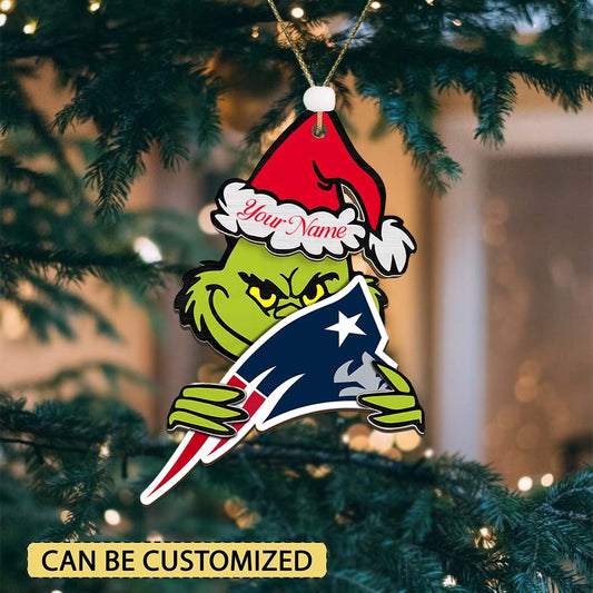 LIMITED EDITION - NEW CUSTOMIZED NFL27 NEP NEW ENGLAND PATRIOTS ACRYLIC ORNAMENT