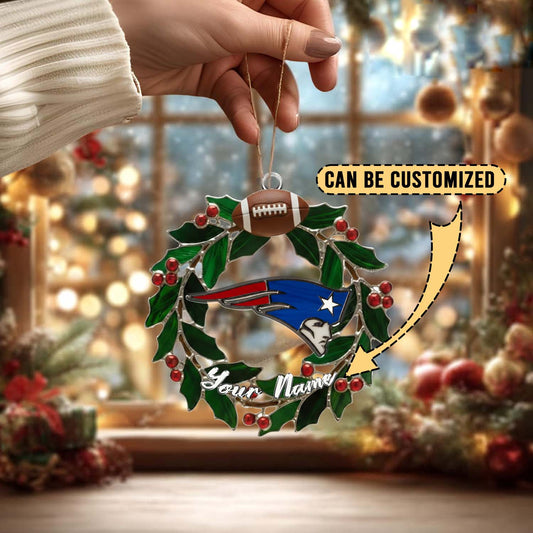 LIMITED EDITION - NEW CUSTOMIZED NFL27 NEP NEW ENGLAND PATRIOTS ACRYLIC ORNAMENT