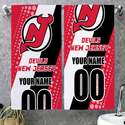 LIMITED EDITION - NEW CUSTOMIZED NHL06 NJD NEW JERSEY DEVILS BEACH & BATH TOWEL