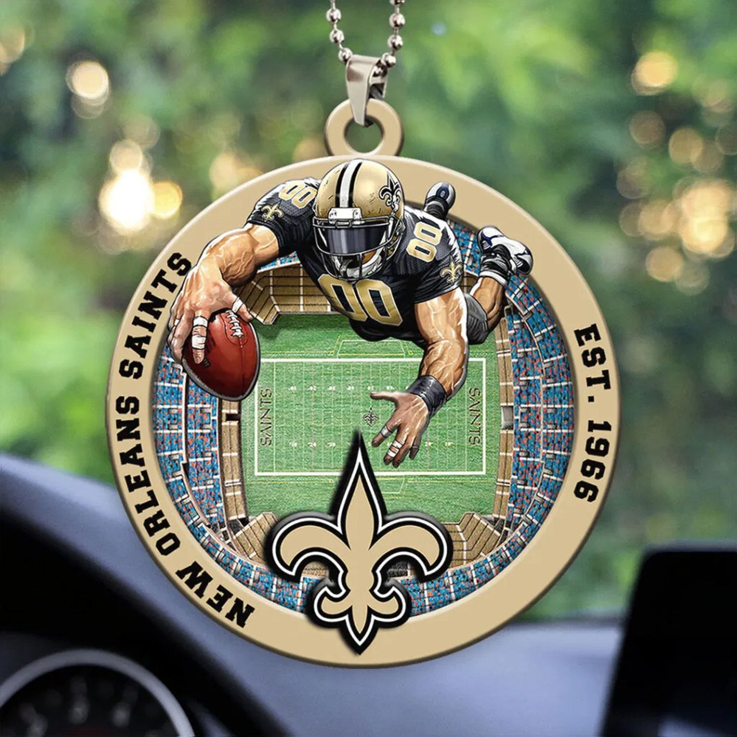 LIMITED EDITION - NEW CUSTOMIZED NFL24 NOS NEW ORLEANS SAINTS ORNAMENT