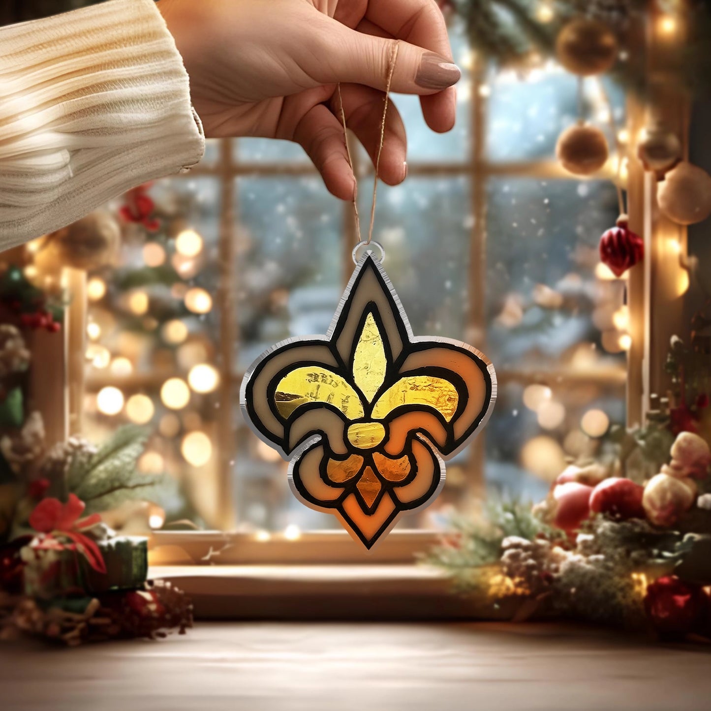 LIMITED EDITION - NEW CUSTOMIZED NFL24 NOS NEW ORLEANS SAINTS ACRYLIC ORNAMENT