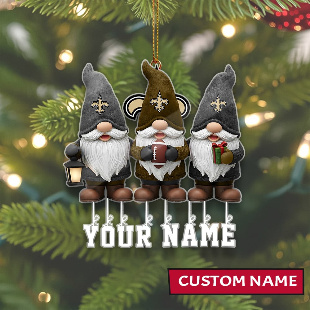 LIMITED EDITION - NEW CUSTOMIZED NFL24 NOS NEW ORLEANS SAINTS ORNAMENT