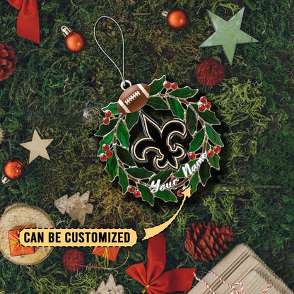 LIMITED EDITION - NEW CUSTOMIZED NFL24 NOS NEW ORLEANS SAINTS ACRYLIC ORNAMENT