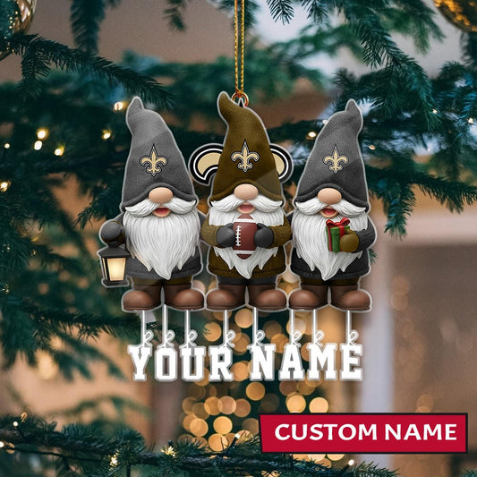 LIMITED EDITION - NEW CUSTOMIZED NFL24 NOS NEW ORLEANS SAINTS ORNAMENT