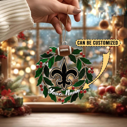LIMITED EDITION - NEW CUSTOMIZED NFL24 NOS NEW ORLEANS SAINTS ACRYLIC ORNAMENT