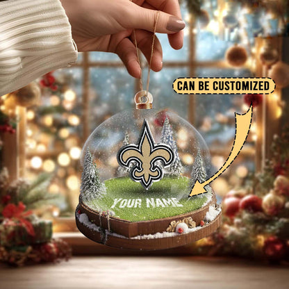 LIMITED EDITION - NEW CUSTOMIZED NFL24 NOS NEW ORLEANS SAINTS ACRYLIC ORNAMENT
