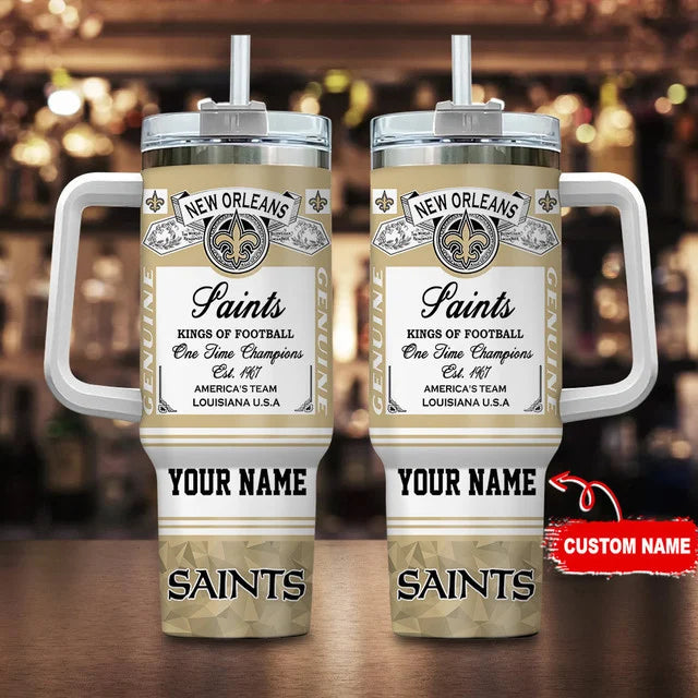 LIMITED EDITION - NEW CUSTOMIZED NFL24 NOS NEW ORLEANS SAINTS TUMBLER CUP