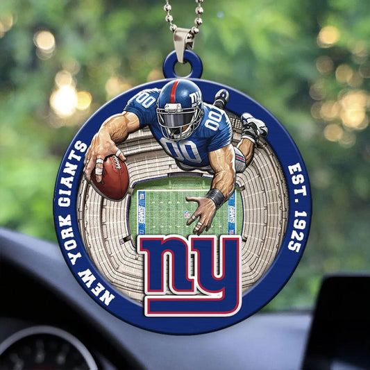 LIMITED EDITION - NEW CUSTOMIZED NFL32 NYG NEW YORK GIANTS ORNAMENT