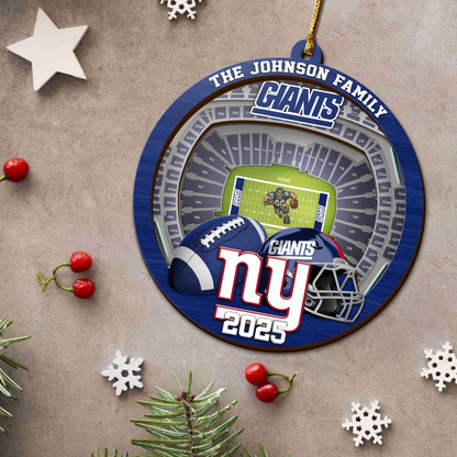 LIMITED EDITION - NEW CUSTOMIZED NFL32 NYG NEW YORK GIANTS ORNAMENT