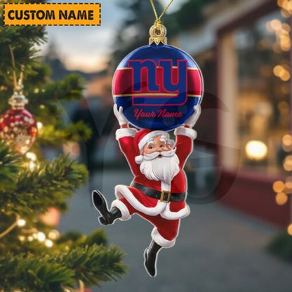 LIMITED EDITION - NEW CUSTOMIZED NFL32 NYG NEW YORK GIANTS CHRISTMAS ACRYLIC ORNAMENT
