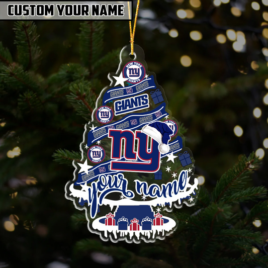 LIMITED EDITION - NEW CUSTOMIZED NFL32 NYG NEW YORK GIANTS ORNAMENT