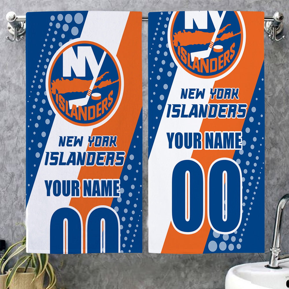 LIMITED EDITION - NEW CUSTOMIZED NHL25 NYI NEW YORK ISLANDERS BEACH & BATH TOWEL