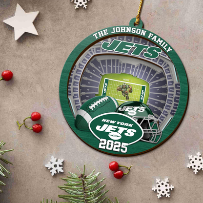 LIMITED EDITION - NEW CUSTOMIZED NFL25 NYJ NEW YORK JETS ORNAMENT