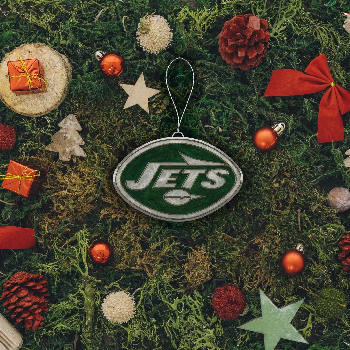 LIMITED EDITION - NEW CUSTOMIZED NFL25 NYJ NEW YORK JETS ACRYLIC ORNAMENT