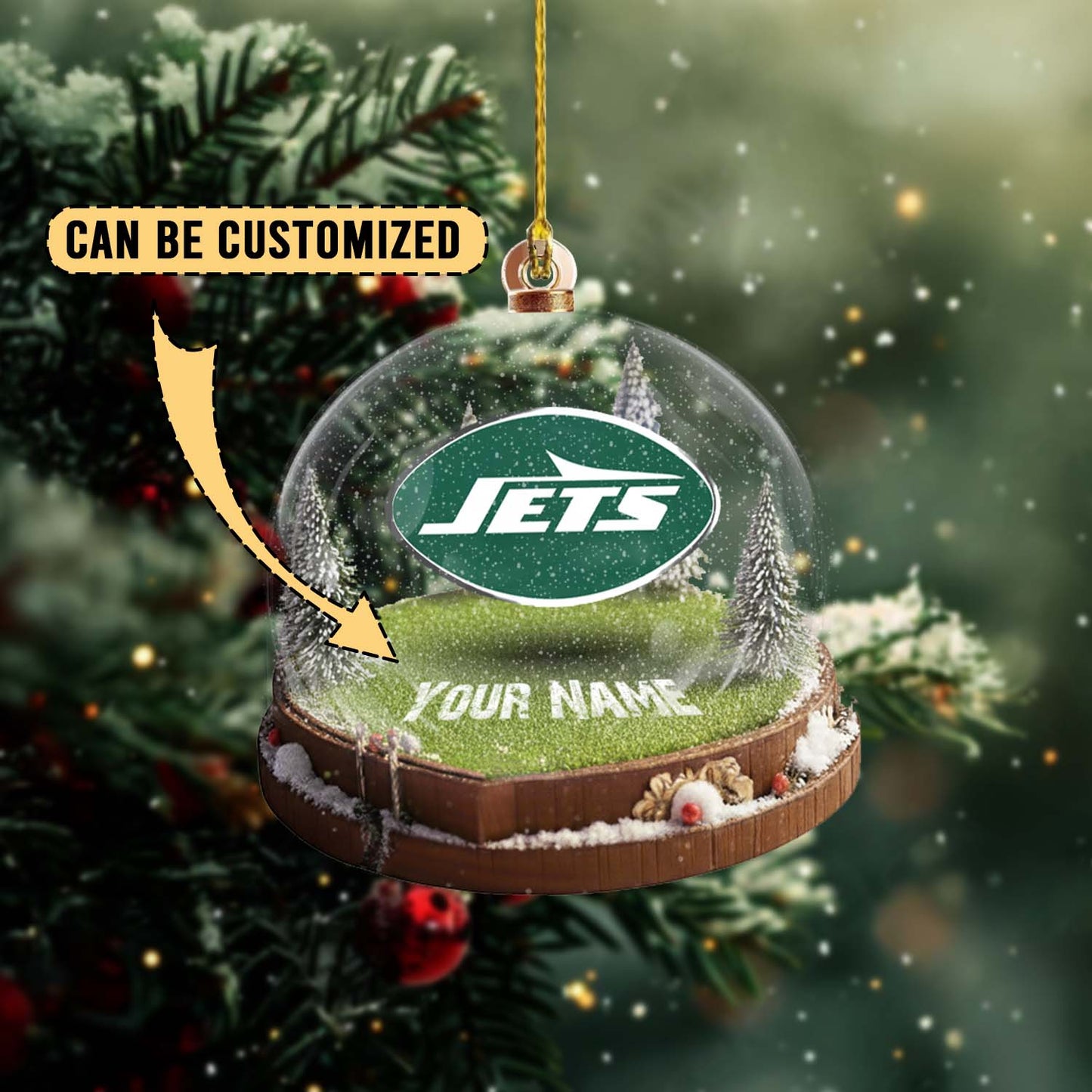 LIMITED EDITION - NEW CUSTOMIZED NFL25 NYJ NEW YORK JETS ACRYLIC ORNAMENT