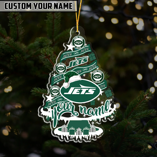 LIMITED EDITION - NEW CUSTOMIZED NFL25 NYJ NEW YORK JETS ORNAMENT