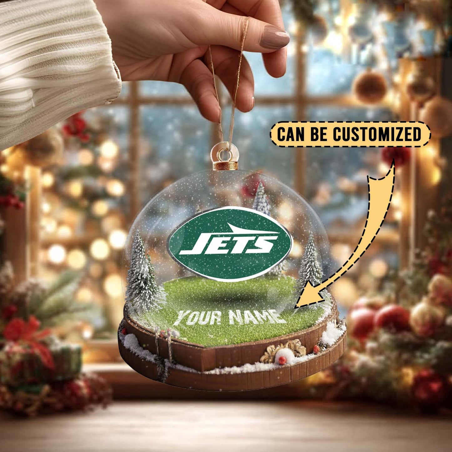 LIMITED EDITION - NEW CUSTOMIZED NFL25 NYJ NEW YORK JETS ACRYLIC ORNAMENT