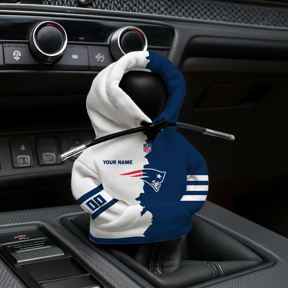 LIMITED EDITION - NEW CUSTOMIZED NFL27 NEP NEW ENGLAND PATRIOTS CAR HOODIE SHIFT KNOB