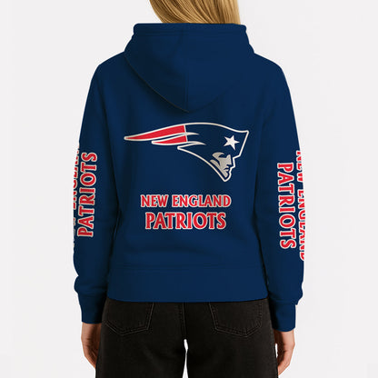 LIMITED EDITION - NEW CUSTOMIZED NFL27 NEP NEW ENGLAND PATRIOTS UNISEX HOODIE