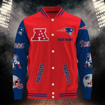 LIMITED EDITION - NEW CUSTOMIZED NFL27 NEP NEW ENGLAND PATRIOTS BASEBALL JACKET