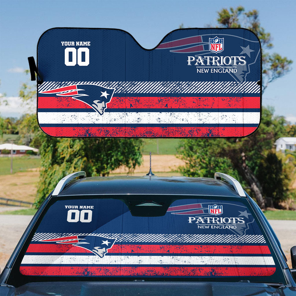 LIMITED EDITION - NEW CUSTOMIZED NFL27 NEP NEW ENGLAND PATRIOTS AUTO WINDSHIELD SHADE