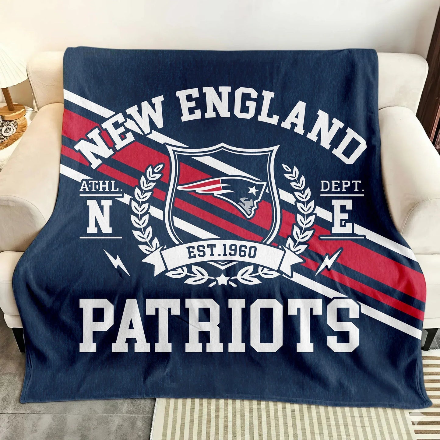 LIMITED EDITION - NEW CUSTOMIZED NFL27 NEP NEW ENGLAND PATRIOTS NORMAL & FLEECE BLANKET