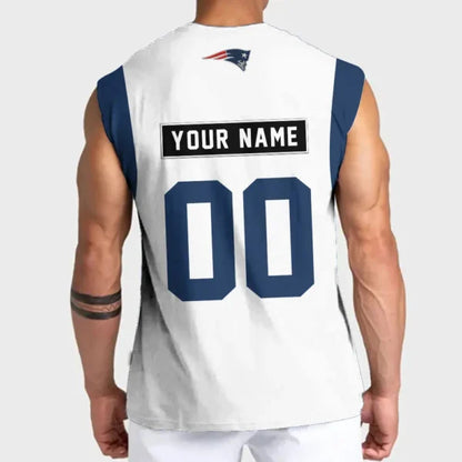 LIMITED EDITION - NEW CUSTOMIZED NFL27 NEP NEW ENGLAND PATRIOTS TANKTOP & GYM SHIRT