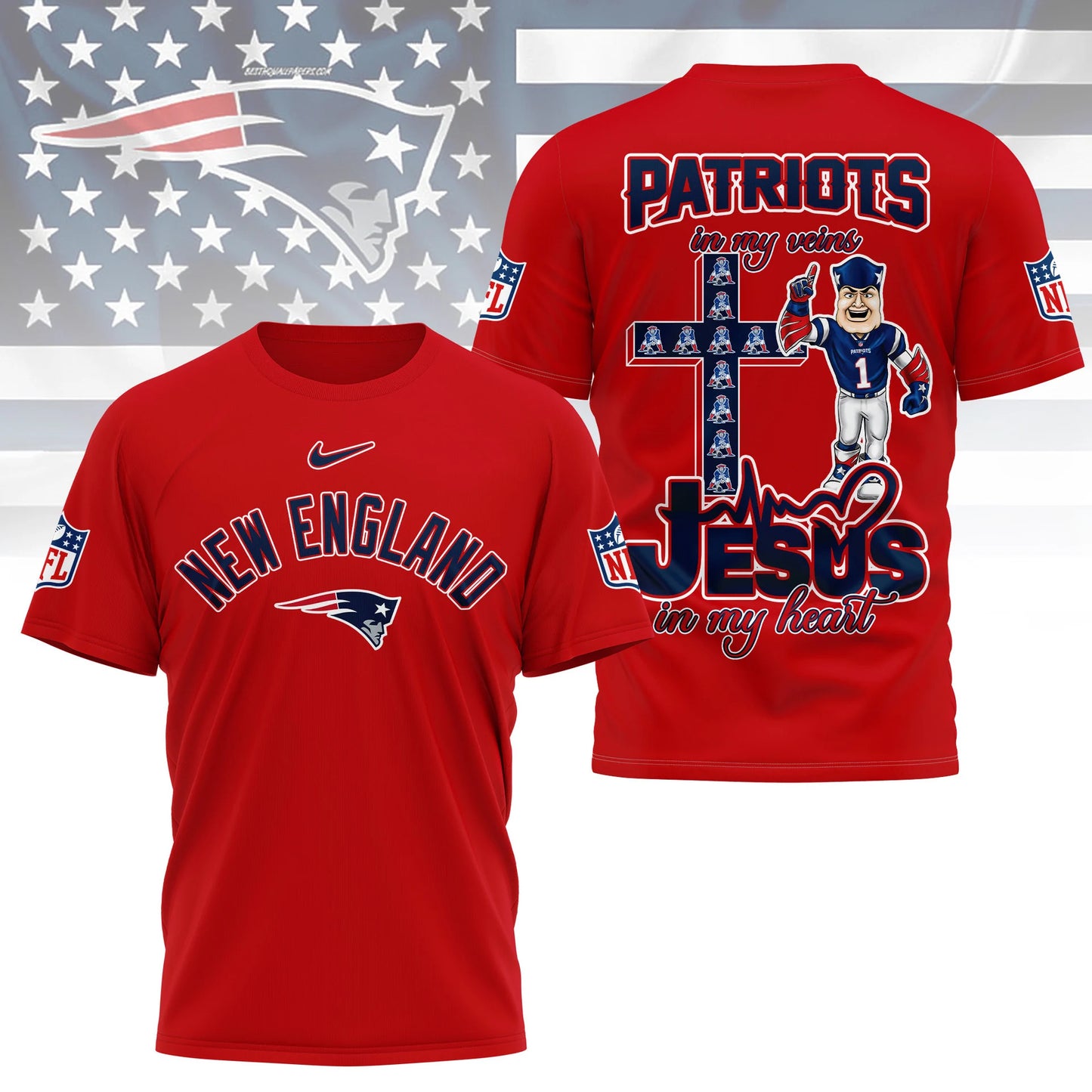 LIMITED EDITION - NEW CUSTOMIZED NFL27 NEP NEW ENGLAND PATRIOTS T-SHIRT | MULTIPLE COLORS AVAILABLE
