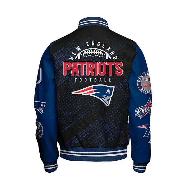 LIMITED EDITION - NEW CUSTOMIZED NFL27 NEP NEW ENGLAND PATRIOTS SATIN VARSITY JACKET & BASEBALL JACKET