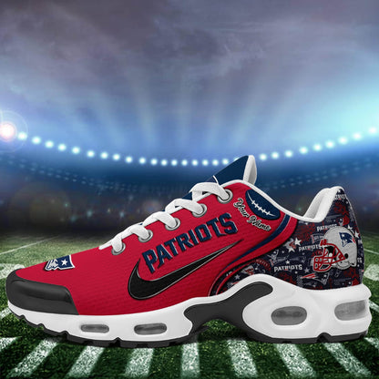 LIMITED EDITION - NEW CUSTOMIZED NFL27 NEP NEW ENGLAND PATRIOTS UNISEX AIR MAX PLUS SNEAKERS