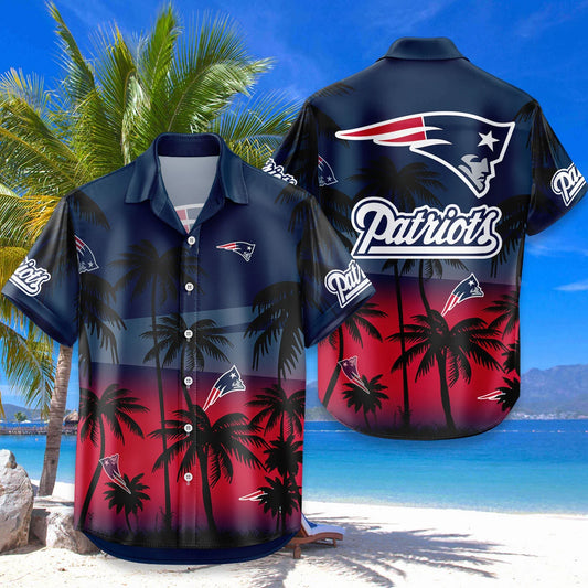 LIMITED EDITION - NEW CUSTOMIZED NFL27 NEP NEW ENGLAND PATRIOTS UNISEX HAWAIIAN SHIRT & SHORTS SET