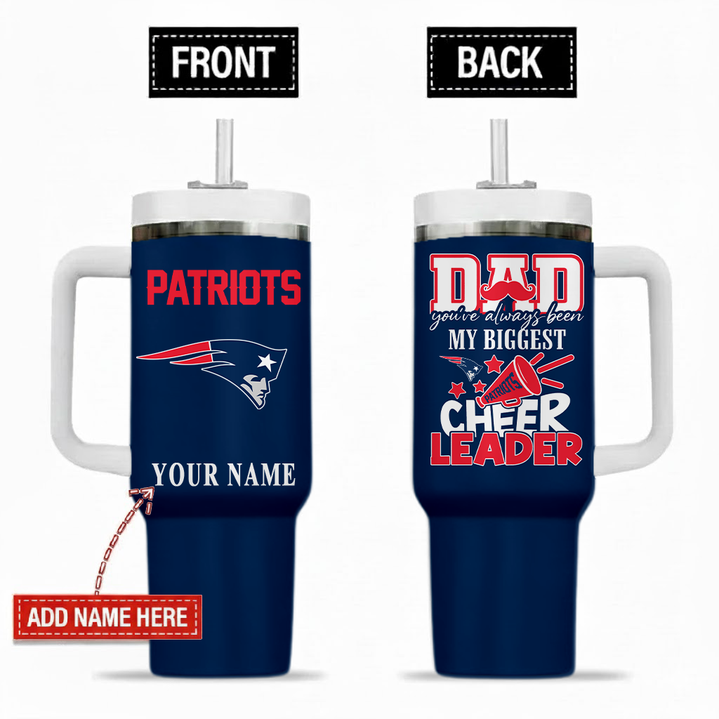 [SPECIAL OFFER] NEW CUSTOMIZED NFL27 NEP NEW ENGLAND PATRIOTS 40OZ TUMBLER