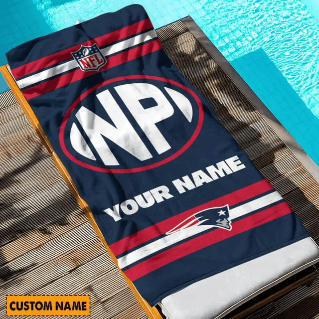 LIMITED EDITION - NEW CUSTOMIZED NFL27 NEP NEW ENGLAND PATRIOTS BEACH & BATH TOWEL (KIDS & ADULTS)