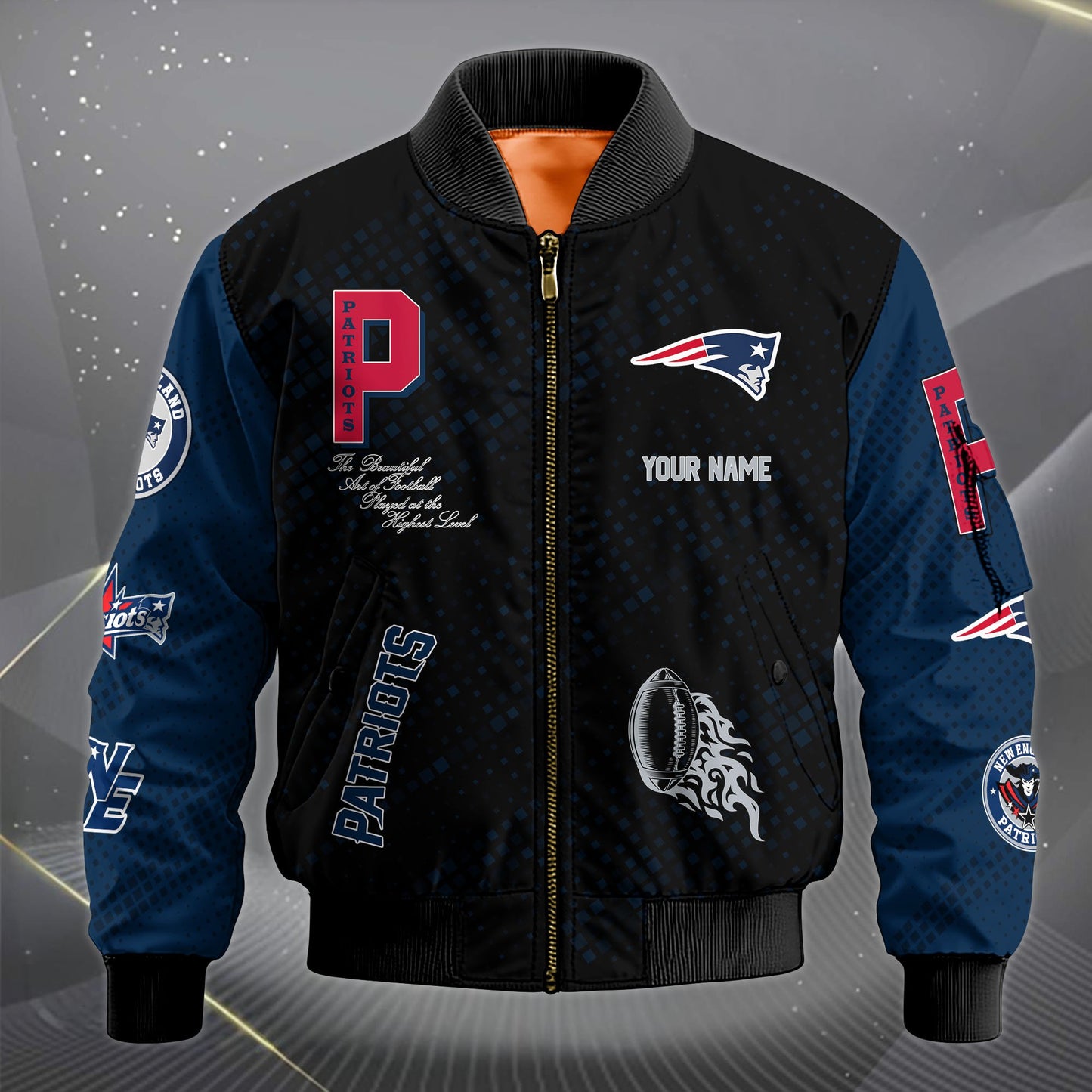 LIMITED EDITION - NEW CUSTOMIZED NFL27 NEP NEW ENGLAND PATRIOTS SATIN VARSITY JACKET & LONG PANTS