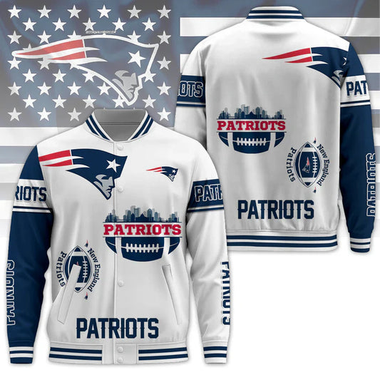 LIMITED EDITION - NEW CUSTOMIZED NFL27 NEP NEW ENGLAND PATRIOTS BASEBALL JACKET