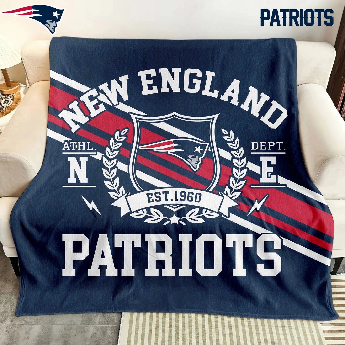 LIMITED EDITION - NEW CUSTOMIZED NFL27 NEP NEW ENGLAND PATRIOTS NORMAL & FLEECE BLANKET