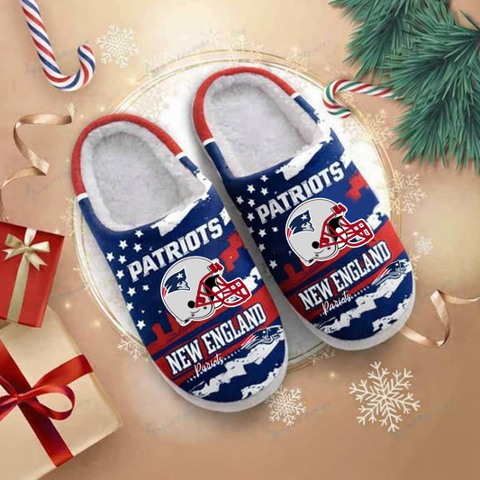 LIMITED EDITION - NEW CUSTOMIZED NFL27 NEP NEW ENGLAND PATRIOTS FOAM SLIPPERS