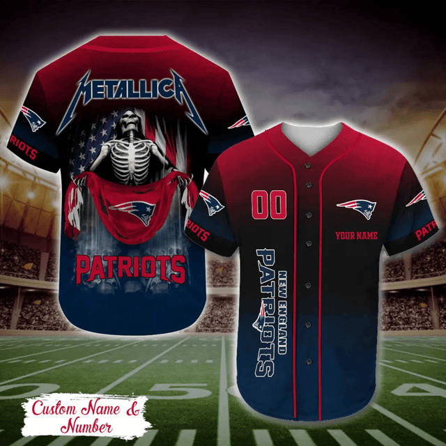 LIMITED EDITION - NEW CUSTOMIZED NFL27 NEP NEW ENGLAND PATRIOTS BASEBALL JERSEY
