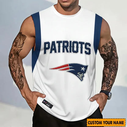 LIMITED EDITION - NEW CUSTOMIZED NFL27 NEP NEW ENGLAND PATRIOTS TANKTOP & GYM SHIRT