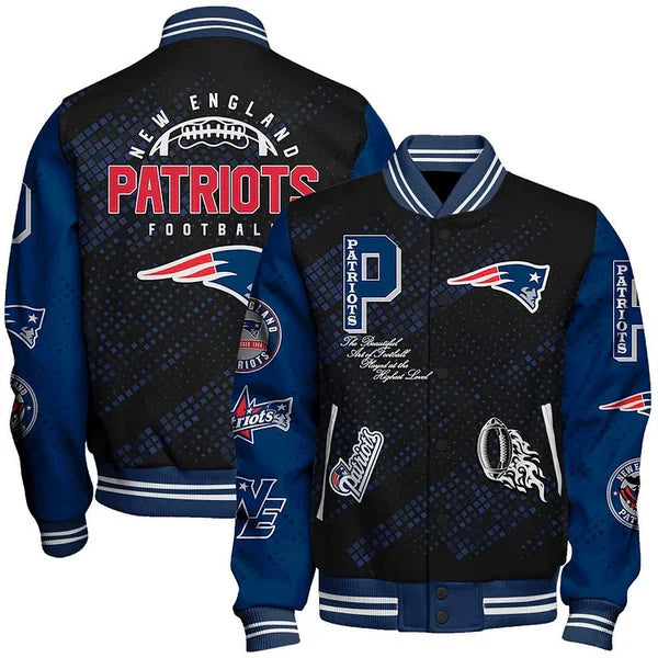 LIMITED EDITION - NEW CUSTOMIZED NFL27 NEP NEW ENGLAND PATRIOTS SATIN VARSITY JACKET & BASEBALL JACKET