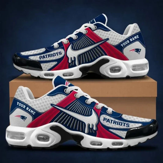 LIMITED EDITION - NEW CUSTOMIZED NFL27 NEP NEW ENGLAND PATRIOTS UNISEX AIR MAX PLUS SNEAKERS