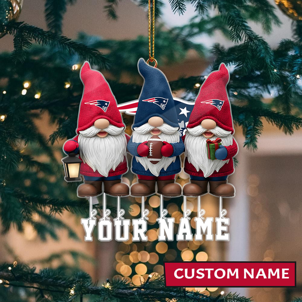 LIMITED EDITION - NEW CUSTOMIZED NFL27 NEP NEW ENGLAND PATRIOTS ORNAMENT