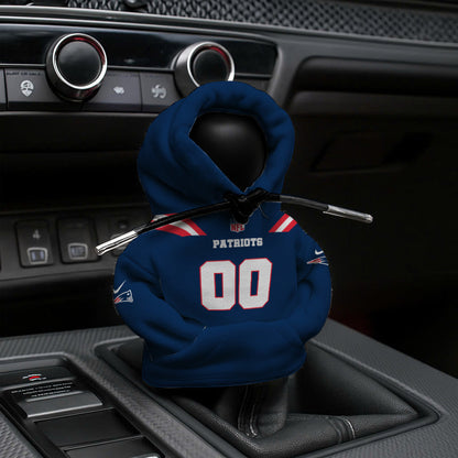 LIMITED EDITION - NEW CUSTOMIZED NFL27 NEP NEW ENGLAND PATRIOTS AUTOMOTIVE HOODIE SHIFT KNOB COVER