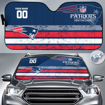 LIMITED EDITION - NEW CUSTOMIZED NFL27 NEP NEW ENGLAND PATRIOTS AUTO WINDSHIELD SHADE