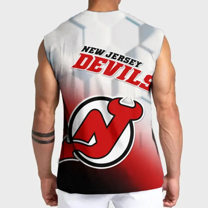 LIMITED EDITION - NEW CUSTOMIZED NHL06 NJD NEW JERSEY DEVILS TANK TOP & GYM SHIRT